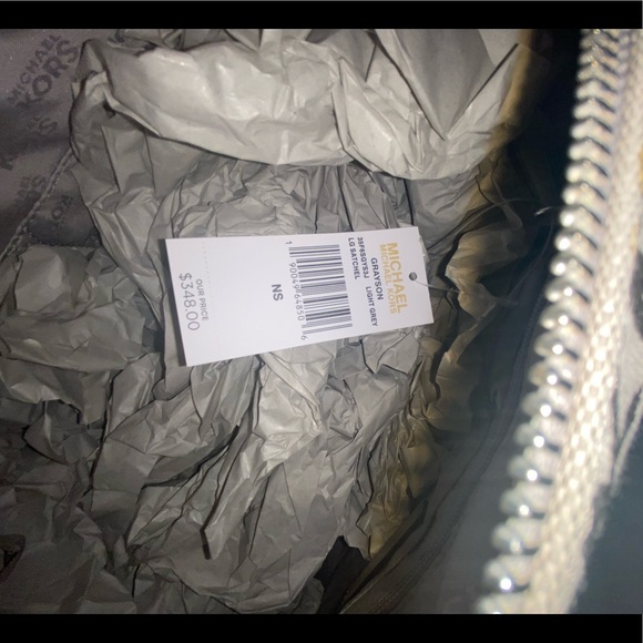 🔥SOLD🔥🇺🇸4TH OF JULY SALE🇺🇸LARGE MICHAEL KORS LEATHER TRIM GRAYSON SATCHEL - Picture 7 of 7